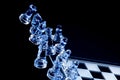 Falling Glass Chess Pieces Royalty Free Stock Photo