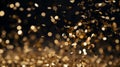 Falling gold glitter foil confetti. Festive background Royalty Free Stock Photo