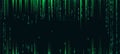 Falling Green Binary Code 0, 1 Matrix Style Technology Background Royalty Free Stock Photo