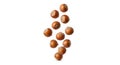 Falling Hazelnuts Fresh Whole Nuts White Background Healthy Food Royalty Free Stock Photo