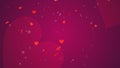 Falling heart particles along with some snow, cool stylish heart motion graphics.