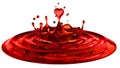 Falling heart shaped water drop into the water Royalty Free Stock Photo