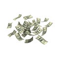 falling hundred dollar bills united states money, transparent image