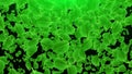 Falling green leaves, 3D rendering. Computer generated beautiful abstract background Royalty Free Stock Photo