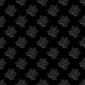 Falling Leaves. Autumn background. Autumn maple leaves. Floral seamless pattern. white on black Royalty Free Stock Photo