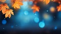 Falling Leaves: A Harmonic Autumn Symphony of Color, Droplets, a