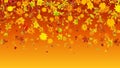 Falling leaves on orange background. Perfect for brochures, presentations and any design Royalty Free Stock Photo