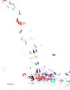 Falling letters Royalty Free Stock Photo
