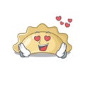 Falling in love cute pierogi cartoon character design