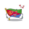 Falling In love Happy cute flag eritrea cartoon design