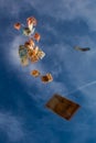 Falling money from the sky Royalty Free Stock Photo