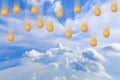 Falling money from the sky Royalty Free Stock Photo