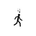 Falling objects warning sign, symbol, vector, illustration. Falling objects. Vector icon, Falling objects Royalty Free Stock Photo