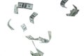 Falling one hundred dollar bills Royalty Free Stock Photo