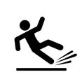 Falling person silhouette pictogram Royalty Free Stock Photo