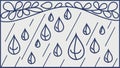Falling Rain Drops Weather Pattern Graphic, vector design Generative AI Royalty Free Stock Photo