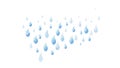 Falling Raindrops Blue Background, vector design Generative AI Royalty Free Stock Photo