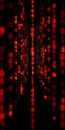 Falling Red Binary Code on Dark Background Digital Data Stream, Coding, Programming Concept Royalty Free Stock Photo