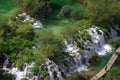 Falling river in summer