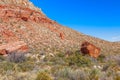 Falling rocks.Sandstone Canyon Loop Trail in Spring Mountain Ranch State Park.Nevada.USA