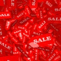 Falling sale tags Royalty Free Stock Photo