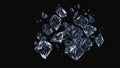Falling Shining Diamond dark background creative Generative AI