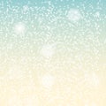 Falling Shining Snowflakes and Snow on Blue Background. Christmas, Winter New Year . Realistic Vector illustration for Royalty Free Stock Photo