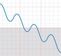 Falling Sine Wave Downward Sine Curve Graph Royalty Free Stock Photo