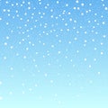 Falling snow background. Vector illustration with snowflakes. Winter snowing sky.