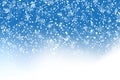 Falling snow background. Vector illustration with snowflakes. Winter snowing sky. Eps 10. Royalty Free Stock Photo