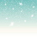 Falling snow on the blue background. Christmas snowflake vector backdrop. White snow decoration isolated Royalty Free Stock Photo