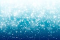 Falling snow on a blue background. Vector illustration 10 EPS. Abstract white glitter snowflake background. Vector magic Christmas Royalty Free Stock Photo