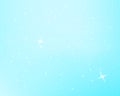 Falling snow. Blue sky with stars and clouds. Sparkle starry background. Vector illustration with snowflakes. Winter snowing sky. Royalty Free Stock Photo