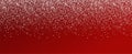 Falling snow and snowflaks. Winter background. White snow on red background. Christmas background. White snowflakes flying in the Royalty Free Stock Photo