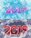 Falling snow, white snowflakes, transparent background. 2019 Winter Holiday landscape for Merry Christmas and Happy New Year Royalty Free Stock Photo