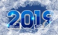 Falling snow, white snowflakes, transparent background. 2019 Winter Holiday landscape for Merry Christmas and Happy New Year Royalty Free Stock Photo