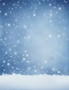 falling snowflakes, bokeh snowflakes on blue background illustration