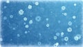 Falling snowflakes on frozen background. Seamless loop animation of winter holiday.