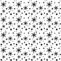 Falling snowflakes seamless pattern 2023 PRINT Royalty Free Stock Photo