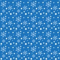 Falling white snowflakes pattern snowfall snow seamless Christmas Decoration Royalty Free Stock Photo