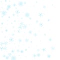 Falling snowflakes on white background. Winter Vector Royalty Free Stock Photo