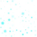 Falling snowflakes on white background. Winter Vector Royalty Free Stock Photo