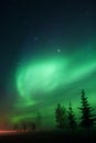 Falling star + Aurora Borealis + Pleyades = luck Royalty Free Stock Photo