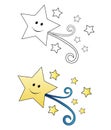 Falling star cartoon