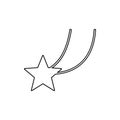 falling star icon. Element of Space for mobile concept and web apps icon. Thin line icon for website design and development, app Royalty Free Stock Photo