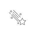 Falling Stars vector icon symbol isolated on white background Royalty Free Stock Photo