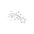 Falling Stars vector icon symbol isolated on white background Royalty Free Stock Photo