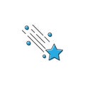 Falling Stars vector icon symbol isolated on white background Royalty Free Stock Photo