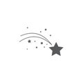 Falling Stars vector icon symbol isolated on white background Royalty Free Stock Photo