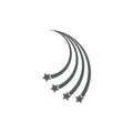 Falling Stars vector icon symbol isolated on white background Royalty Free Stock Photo